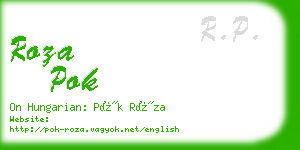 roza pok business card